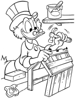 A coloring page of donald duck